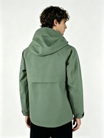 Nouvelle arrivée, veste d'extérieur coupe-vent pour homme, verte, décontractée, streetwear, coupe-vent, taille personnalisée disponible, à capuche