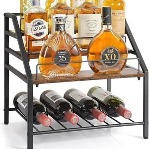 Wine Rack Metal Industrial Design <b>Bar</b> <b>Tools</b> Storage Shelf For Wine Bottles Party Use - Product Image 5