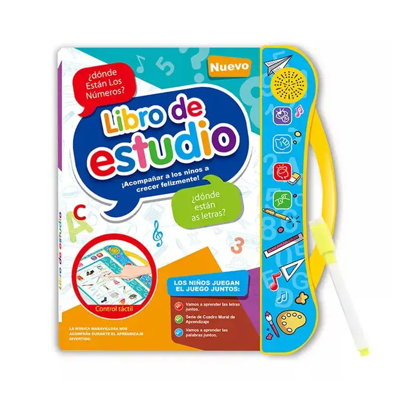 TS Brinquedo falante Inglês Espanhol Logic Judgment Som Leitura Crianças Digitas Inteligentes Livro Falando Máquina de Aprendizagem para Crianças