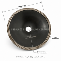 Industrielles TING CHI 180mm Schalenförmiges Wellensegment-Diamantsägeblatt, lackiert, heißgepresst, 10mm 22.23mm Bohrung für