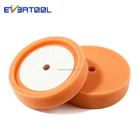 Tampons de polissage rotatifs EVERTOOL, éponge orange, tampon de polissage composé, accessoire de polissage pour voiture, kit de polissage