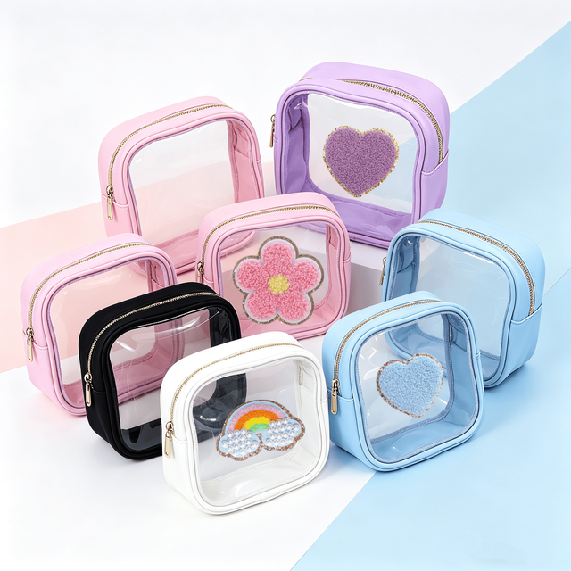 Promotional Gifts Waterproof Zipper PVC Transparent Clear Travel Storage Case Makeup Pouch Children Kids Mini Small Cosmetic Bag