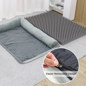 Cama de Sofá Rectangular Ortopédica de Lujo Personalizable para Perros y Gatos, Espuma de Terciopelo Grueso, Funda Extraíble, Suave, Antideslizante, Tamaños Pequeño y Mediano - Product Image 5