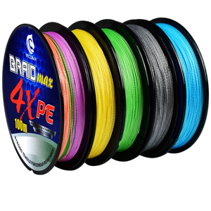 Ligne <span class=keywords><strong>de</strong></span> pêche YACUMA Premium 100M 4X multicolores tressée flottante haute résistance résistante à l'usure pour rivière, lac, ruisseau, océan - Product Image 1