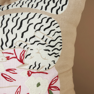 Funda de cojín tejida a mano con borlas, funda de almohada cuadrada de algodón con patrón a rayas, Bohemia, color blanco y negro, al mejor precio - Product Image 1