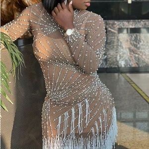 Vestido De diseño clásico para mujer, elegante, Mini falda informal con diamantes De imitación, ceñido De <span class=keywords><strong>Scne</strong></span> - Product Image 2