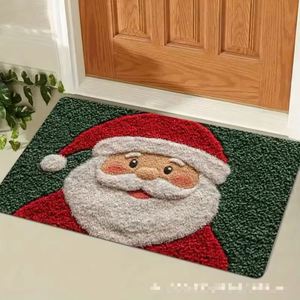 Tapis de porte de Noël intérieur/extérieur en polyester, motif dessin animé Père Noël, décoration de maison, Nouvel An 2026 - Product Image 2