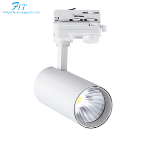 Projecteurs <span class=keywords><strong>LED</strong></span> sur <span class=keywords><strong>rail</strong></span> 45W COB, éclairage commercial moderne noir et <span class=keywords><strong>blanc</strong></span>, 2 fils, 3 fils, 4 fils - Product Image 5