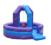 Jeu de Carnaval Gonflable Interactif Boule de Démolition, Jeu Gonflable d'Extérieur pour Adultes et Enfants