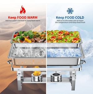 Estufa Buffet Rectangular Comercial para Hoteles y Restaurantes, de Acero Inoxidable, Plegable, con Calentamiento a Alcohol - Product Image 5
