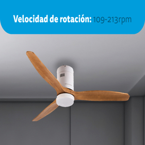 <b>Ceiling</b> Fan 52 Inch <b>Light</b> Wood Blades With Led <b>Light</b> <b>Remote</b> <b>Control</b> Indoor Use - Product Image 5