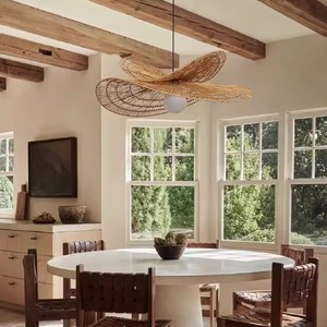 โคมไฟระย้าหวายสไตล์วาบิซาบิทรงกลม E27 LED หัวเดียว สำหรับโรงแรม เกสต์เฮาส์ ห้องน้ำชาเซน ห้องนอน - Product Image 1