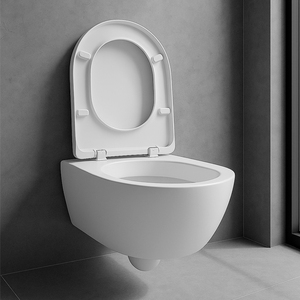 Inodoro Suspendido Comfort, Diseño Frontal Redondo Alargado, Descarga Asistida por Presión con Tanque Oculto, Instalación Fácil y Discreta - Product Image 4