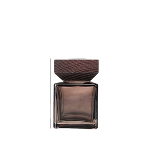 Luxury 150ml <strong>200ml</strong> 500ml Black Amber Frosted Custoom Reed <strong>Diffuser</strong> Glass Bottle with Wooden Lids square <strong>Aroma</strong> Fragrance Bottle - Product Image 1