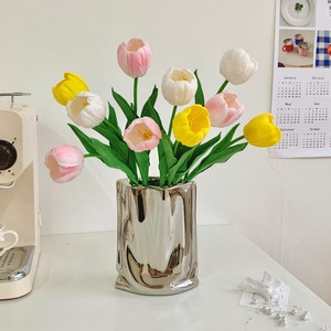 Ramo de Tulipanes Artificiales Qingyu Chronicle, Color Rosa Realista, Decoración para el Hogar, Accesorios para Fiestas al Aire Libre, Fotografía - Product Image 4