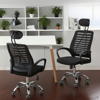 Chaise de bureau ergonomique en maille de haute qualité avec appui-tête réglable, pivotante et relevable