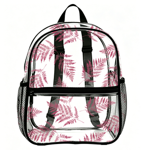 <span class=keywords><strong>Sac</strong></span> à <span class=keywords><strong>dos</strong></span> transparent personnalisé imprimé avec fermeture éclair et poche, <span class=keywords><strong>sac</strong></span> mignon de petite taille pour l'extérieur, la plage ou l'école, <span class=keywords><strong>sac</strong></span> à <span class=keywords><strong>dos</strong></span> en PVC - Product Image 2