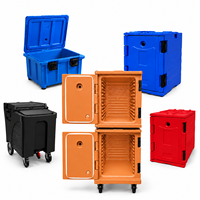 Sunmax 90L Warm halten Gewerblicher Transport behälter Thermo boxen Isolierter Lebensmittel pfannen träger Catering-Heiz schrank