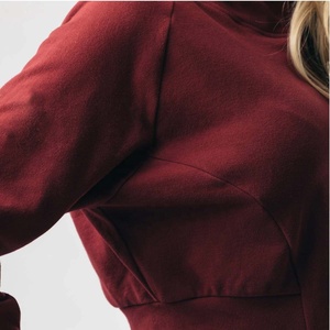 Wholesale Custom Design Sublimation Printed Ladies Long Sleeve Hooded Casual 100% Cotton Fleece Tank Tops Party Top - Product Image 5