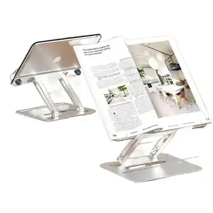Transparant Acryl Leesboek Stand Plank Verstelbare Mini Platte Beugel 180 Graden Tablet Pc Houder Geschenkset