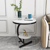 Muebles para el hogar Mesas auxiliares de café de mármol de acero inoxidable dorado Muebles para sala de estar
