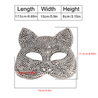 Masques de luxe tendance pour Halloween et Pâques, masques intégraux avec tête de chat ornée de diamants, masques de clown en plastique lumineux à faire soi-même