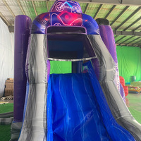 Structure gonflable géante de qualité commerciale pour jeux vidéo, avec toboggan et souffleur, couleur personnalisée, PVC 0,55 mm, certifiée EN14960