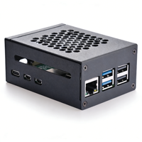 Casing Logam Raspberry Pi 5 Kompatibel dengan PCle M.2 NVMe Shield Top X1001 dengan Kipas Heatsink untuk Raspberry Pi 5