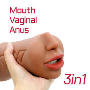 Penjualan Panas 3-in-1 Vagina Masturbator Cup - Mainan Seks Realistis Mulut & Vagina Saku untuk Pria - Product Image 6