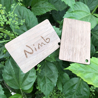 Carte de visite NFC personnalisée gravée - Bois de noyer écologique - Étiquette cadeau d'entreprise RFID - 13,56 MHz - Logo laser - Carte IC