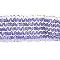 Bande élastique en dentelle picot décorative multicolore personnalisée de 55mm pour la couture