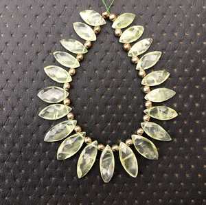 ลูกปัดอัญมณีพรีไนท์ธรรมชาติ1เส้น21ชิ้นลูกปัดมุกหินกึ่งสำเร็จรูป - Product Image 3