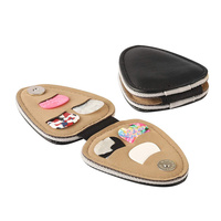 PU Synthetic Leather Guitar Picks Holder Bag 6pcs Celluloid Picks String Instrument Accessories Promotional Business Gifts
