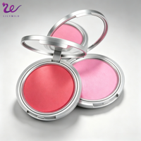 Palettes de maquillage hautement pigmentées et imperméables, étui argenté, marque privée, finition naturelle vegan, poudre pour le visage, fards à joues, nouveau design