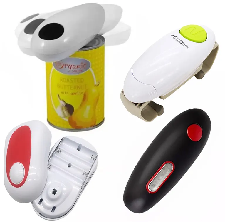 E14 Electric Safety Can Opener Smooth Edge Jar Bottle Openers Home Kitchen Battery Operated Handheld Automatic Can Tin Opener