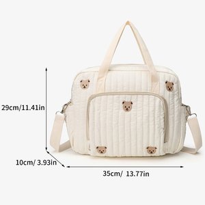 大容量刺繍入りポータブルおむつ,ママバッグ,ポータブルベビートラベルバッグハンドル付き & 調整可能ストラップ - Product Image 6