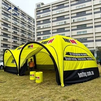 Tente gonflable pliable haute 3x3 5x5 6x6, étanche, légère, pour camping, petites fêtes et expositions