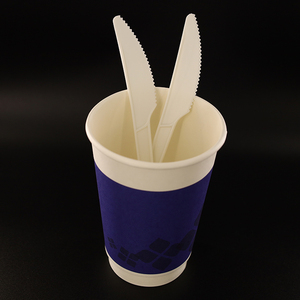 Couteaux dentelés compostables CPLA blancs personnalisables avec logo, fournis en gros par l'usine, couverts jetables biodégradables - Product Image 6