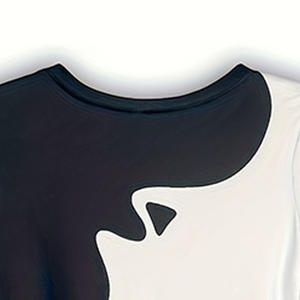 Gaun Wanita Elegan Motif Kucing Minimalis Kasual Warna Hitam Putih Gaya Klasik - Product Image 3