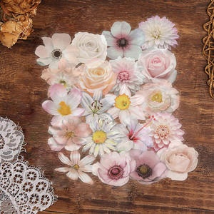 50Pcs Transparent Ins Rose Fleurs Autocollants Décoratifs pour Livre Décoration Murale Élégant Autocollant De Fleur De <span class=keywords><strong>Cerisier</strong></span> - Product Image 5