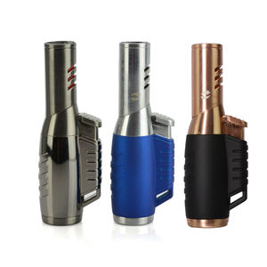 2025 Hot Sale Jobon Triple Flames Custom Logos Remove Nozzle Slant <b>Torch</b> Lighter for Wholesale - Product Image 2