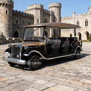 Voiture de tourisme électrique écologique de style vintage, bus touristique rétro classique certifié CE pour les hôtels de villégiature et le tourisme panoramique - Product Image 3