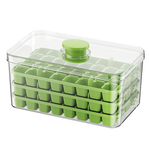 Bandeja para cubitos de hielo de 32, 64, 96 cuadrados, molde de presión cuadrado, fácil de limpiar, para uso doméstico y comercial - Product Image 3