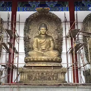 Patung <span class=keywords><strong>Buddha</strong></span> Thailand Antik Perunggu Besar Ukuran Asli untuk Dijual - Product Image 2