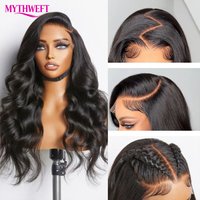 Perruque en cheveux humains 100% naturels, bouclés et rebondissants, 13*4, sans colle, pour femmes noires, perruque en dentelle frontale vietnamienne, bouclés et rebondissants
