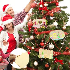 Panneaux muraux en bois rectangulaires, couleur bois, lot de plusieurs pièces, design rustique pour les chambres d'enfants, décoration de Noël - Product Image 3