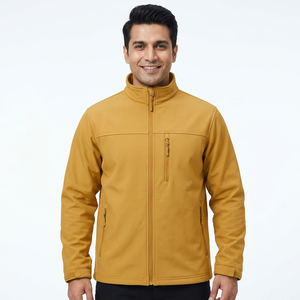 Veste Softshell Homme Personnalisée avec Logo Brodé 2026 – Coupe-Vent et Chauffe-Corps d'Extérieur – Vente en Gros - Product Image 1