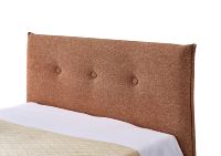 Lit rembourré haut de gamme en tissu orange personnalisé, lit de rangement rembourré moderne, lit double en bois de luxe, taille king size