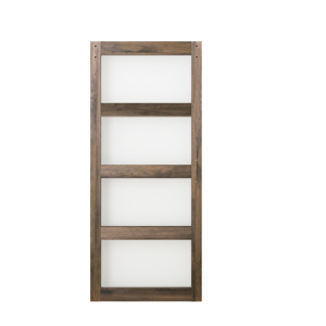 Nội thất Full-Lite khung gỗ và Frosted/rõ ràng Kính Barn <span class=keywords><strong>Door</strong></span> slab với phần cứng Kit cho ngôi nhà - Product Image 5