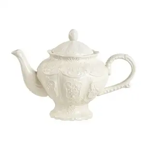 New Retro Hoàng gia nổi trắng Anh buổi chiều trà cà phê tách trà saucer ấm trà món ăn gốm tấm Set